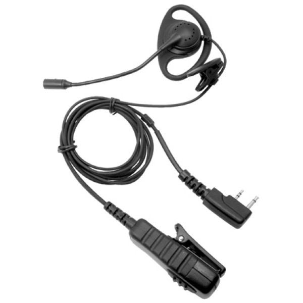 D Shape Earpiece with Boom Mic & PTT