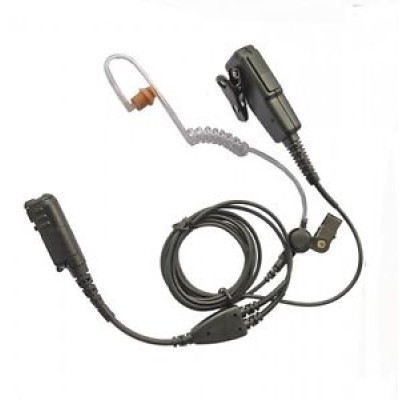 Two wire clear acoustic tube earpiece with PTT microphone MOTOTRBO Multi pin 11ACH2042M7